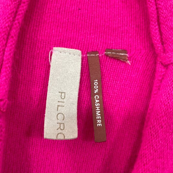 Pilcro Anthro Alani Size S Hot Pink 100% Cashmere Relaxed Mock Neck Sweater - Picture 5 of 6